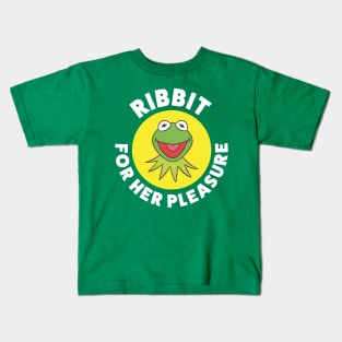 Ribbit ... For Her Pleasure (White) Kids T-Shirt